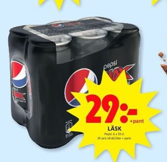 ICA Kvantum Pepsi läskedryck erbjuda