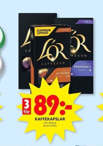 ICA Kvantum L or kaffekapslar erbjuda