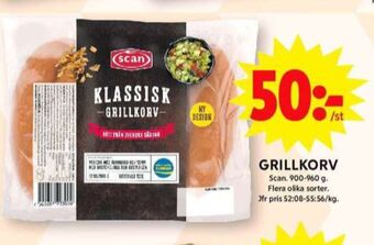 ICA Maxi Scan grillkorv erbjuda
