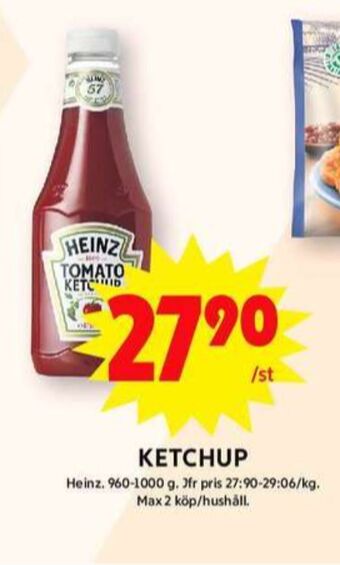 ICA Maxi Heinz ketchup erbjuda