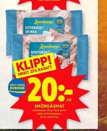 ICA Kvantum Lönneberga skinka erbjuda