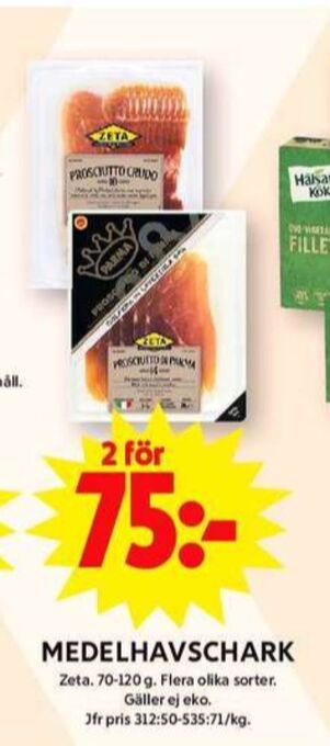 ICA Maxi Zeta prosciutto erbjuda