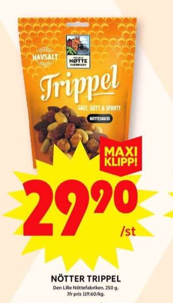 ICA Maxi Den lille nöttefabriken nötter erbjuda