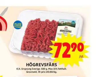 ICA Maxi Ica nötfärs erbjuda