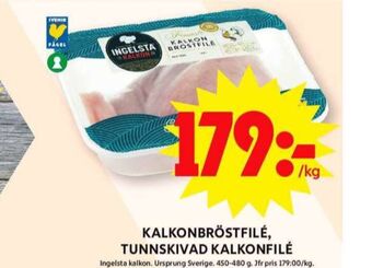 ICA Maxi Ingelsta kalkon kalkonbröstfilé erbjuda