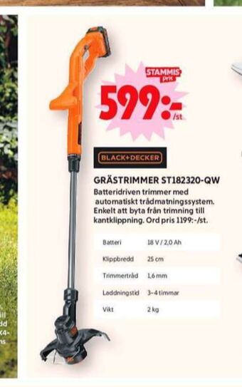 ICA Maxi Black&decker grästrimmer erbjuda