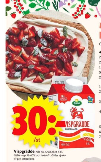 ICA Supermarket Arla vispgrädde erbjuda