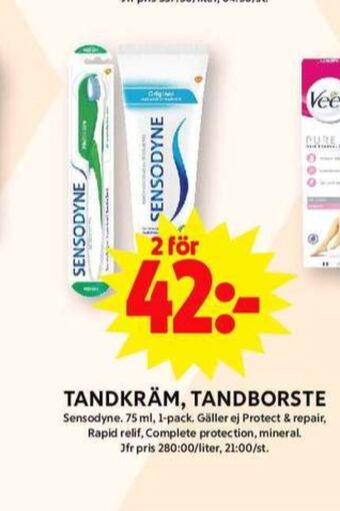 ICA Maxi Sensodyne tandkräm erbjuda