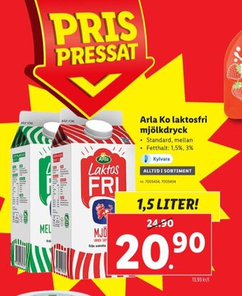 Lidl Arla mjölk erbjuda