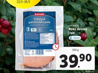 Lidl Kartanon skinka erbjuda