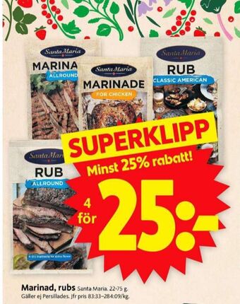 ICA Supermarket Santa maria marinad erbjuda