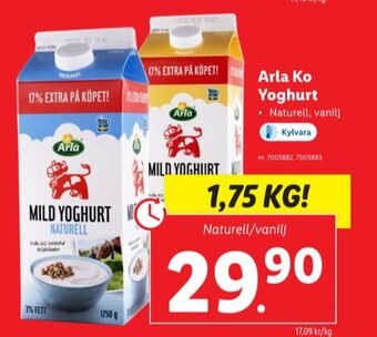 Lidl Arla yoghurt erbjuda