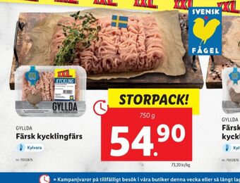 Lidl Gyllda kycklingfärs erbjuda