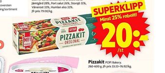 ICA Supermarket Pop pizza kit erbjuda