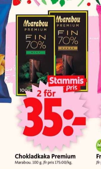 ICA Supermarket Fin 70% chokladkaka mint erbjuda