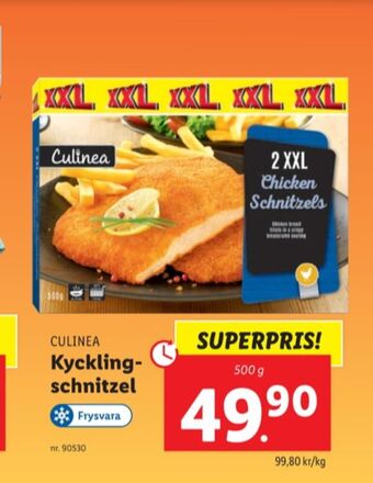 Lidl Culinea kycklingschnitzel erbjuda