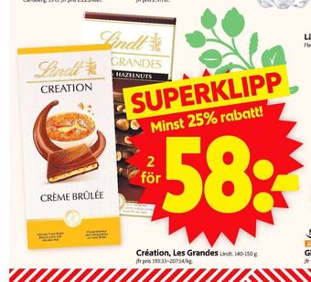 ICA Supermarket Les grandes chokladkaka 34 % hazelnut erbjuda
