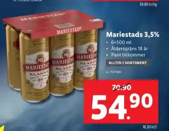Lidl Mariestads öl erbjuda