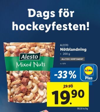 Lidl Alesto nötmix erbjuda