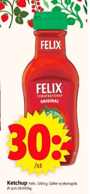 ICA Supermarket Felix ketchup erbjuda
