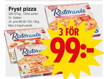 Matöppet Ristorante pizza erbjuda