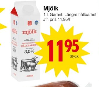 Matöppet Garant mjölk erbjuda