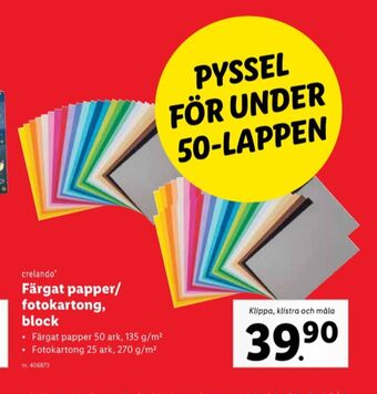 Lidl Crelando papper erbjuda