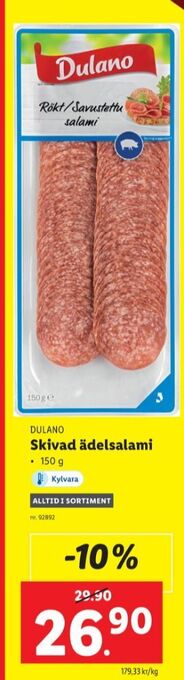 Lidl Dulano salami erbjuda