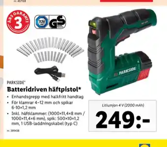 Lidl Parkside häftpistol erbjuda