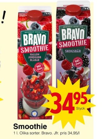 Matöppet Bravo smoothie erbjuda
