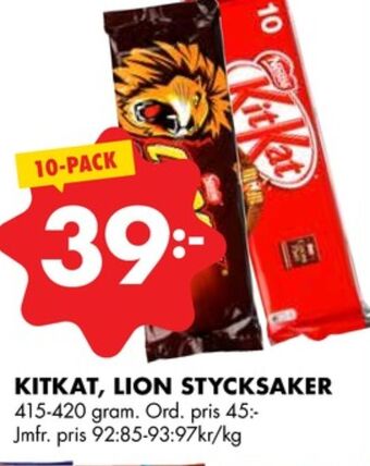 ÖoB Kit kat chokladbar erbjuda