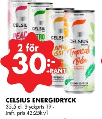 ÖoB Peach vibe energidryck erbjuda