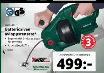 Lidl Parkside avloppsrensare erbjuda