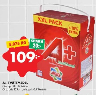 ÖoB A+ tvättmedel pulver erbjuda