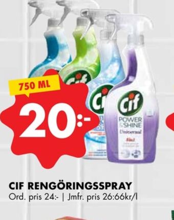 ÖoB Cif rengöringsmedel erbjuda