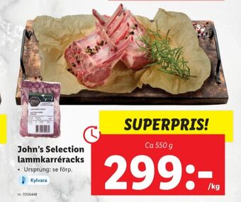 Lidl Johns selection lammracks erbjuda
