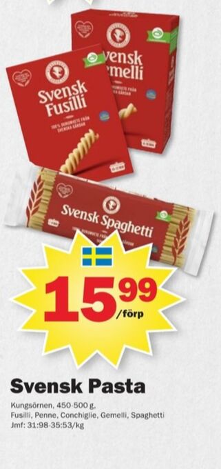 Pekås Kungsörnen pasta sorterad erbjuda