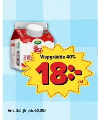 Östenssons Arla vispgrädde erbjuda