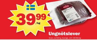 Pekås Scan ungnötslever erbjuda