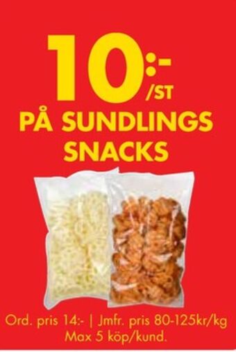 ÖoB Sundling snacks erbjuda
