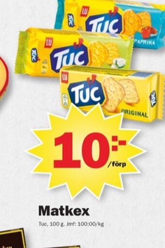Pekås Tuc smörgåskex erbjuda