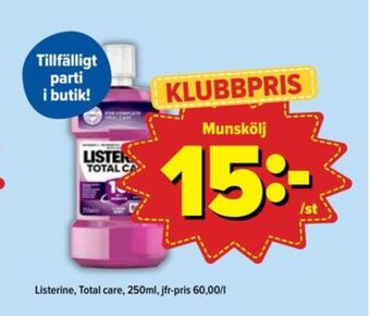 Östenssons Listerine munskölj erbjuda