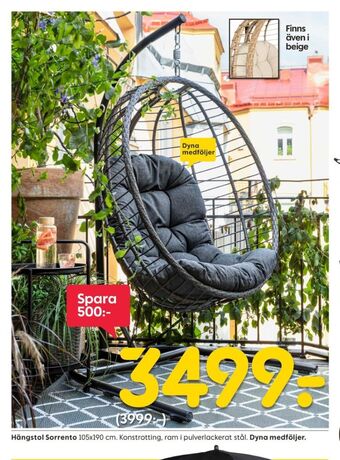 Rusta Dynor utemöbler erbjuda