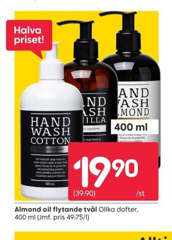 Rusta Almond oil tvål flytande erbjuda