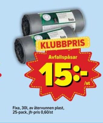 Östenssons Fixa avfallspåsar erbjuda