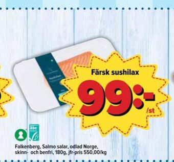 Östenssons Falkenberg seafood laxfilé erbjuda