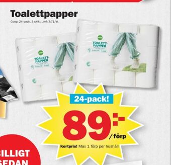 Pekås Coop toalettpapper erbjuda