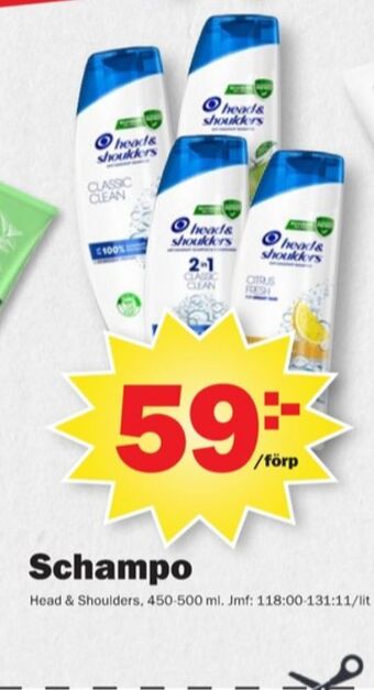 Pekås Head&shoulders shampoo erbjuda