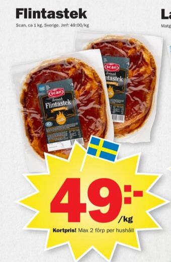 Pekås Scan flintastek erbjuda