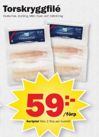 Pekås Feldts torskfilé erbjuda